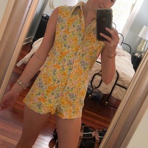 Vintage 60s floral romper